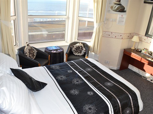 Double Luxury Room with Sea View - Rockcliffe Hotel, North Promenade, North Shore, Blackpool Hotel for Families and Couples
