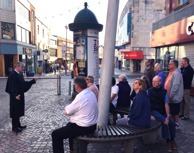 Blackpool Ghost Walks Host Stephen Mercer on Church Street