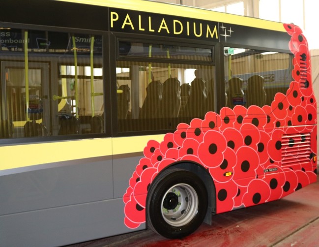 Poppy Livery on Blackpool Transport bus